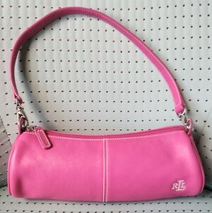 Pink Leather Shoulder Bag